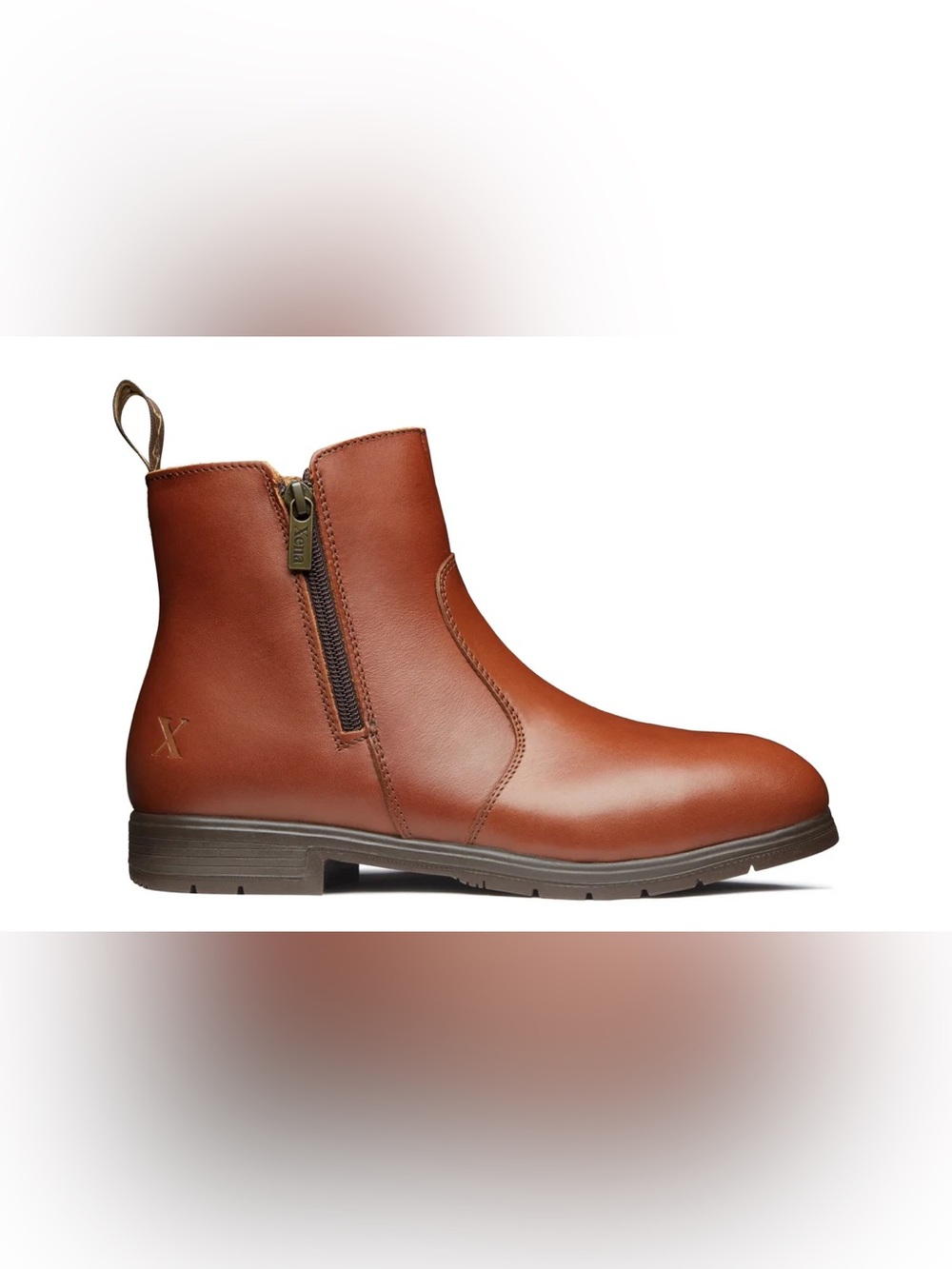 Xena Omega Women's Side-Zip Steel Toe EH Safety Ankle Boots Bourbon Brown